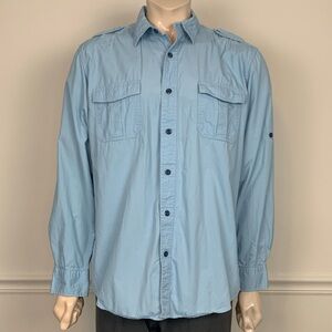 Chaps Light Blue Button Down Shirt